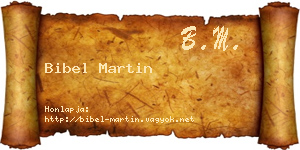 Bibel Martin névjegykártya