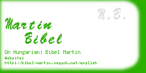 martin bibel business card
